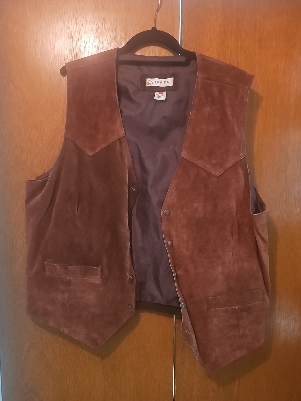 Roper Men's Dark Brown Suede Western Vest